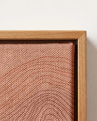 Amber Palms Canvas in Solid Pine Floating Frame