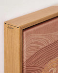 Amber Palms Canvas in Solid Pine Floating Frame
