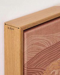 Amber Palms Canvas in Solid Pine Floating Frame