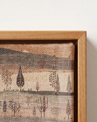 Boho Folk Grove Canvas in Solid Pine Floating Frame