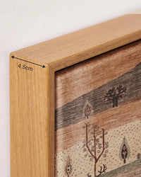 Boho Folk Grove Canvas in Solid Pine Floating Frame