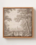 Classic Canopy Canvas in Solid Pine Floating Frame