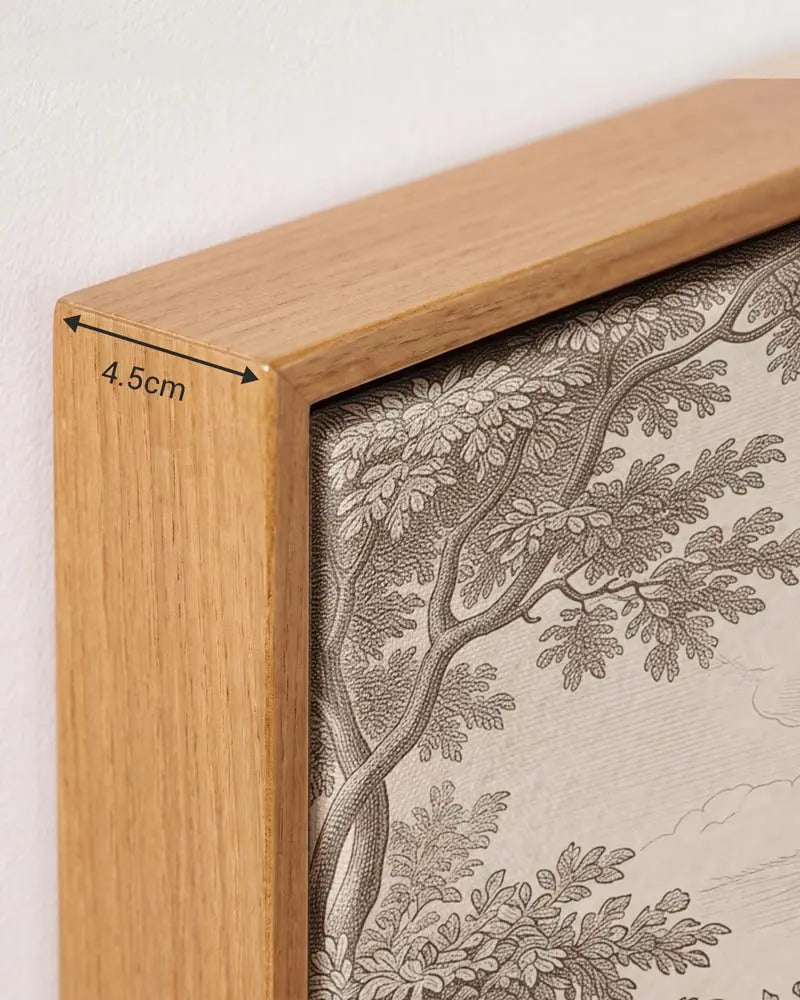 Classic Canopy Canvas in Solid Pine Floating Frame