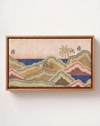 Coastal Layers Canvas Print | Pine Floating Frame | Wall Art