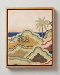 Coastal Layers Canvas Print | Pine Floating Frame | Wall Art