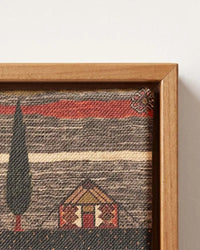 Crimson Countryside Canvas in Solid Pine Floating Frame