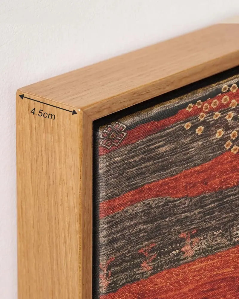 Crimson Countryside Canvas in Solid Pine Floating Frame