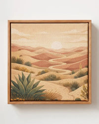 Desert Dunes Canvas Print | Pine Floating Frame | Wall Art