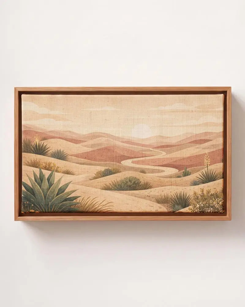 Desert Dunes Canvas Print | Pine Floating Frame | Wall Art
