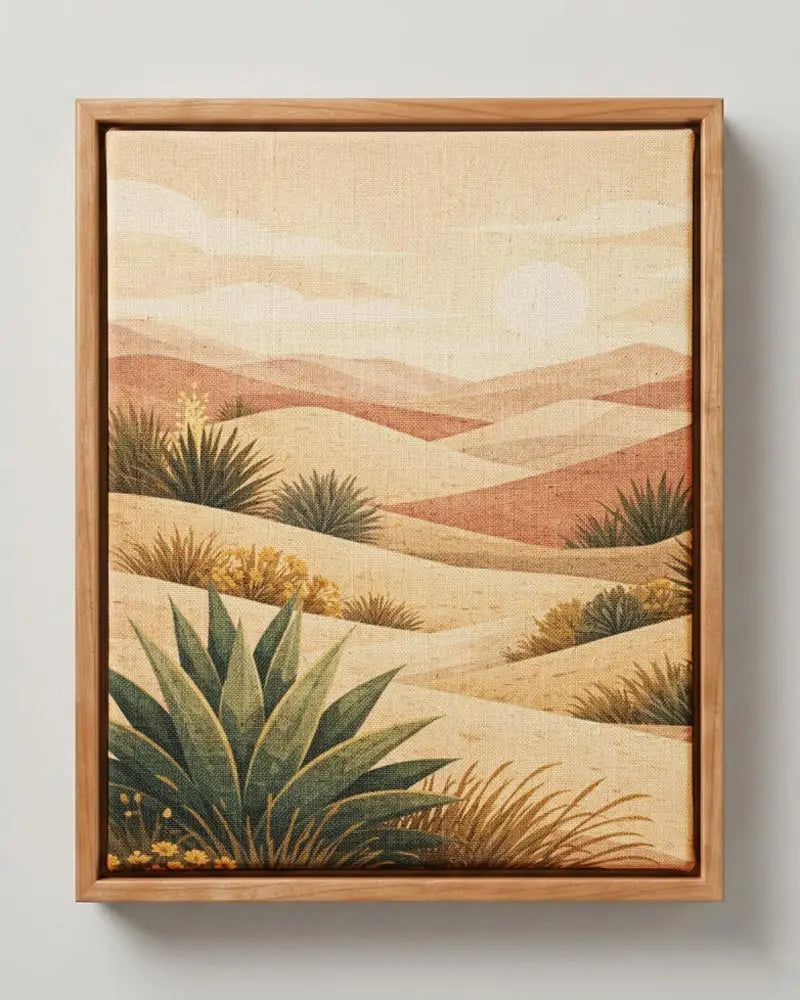 Desert Dunes Canvas Print | Pine Floating Frame | Wall Art