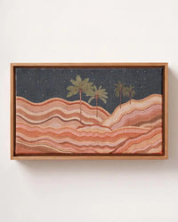 Desert Night Canvas Print | Pine Floating Frame | Wall Art