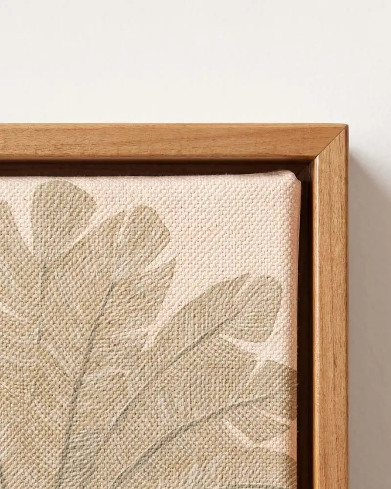 Desert Oasis Canvas in Solid Pine Floating Frame