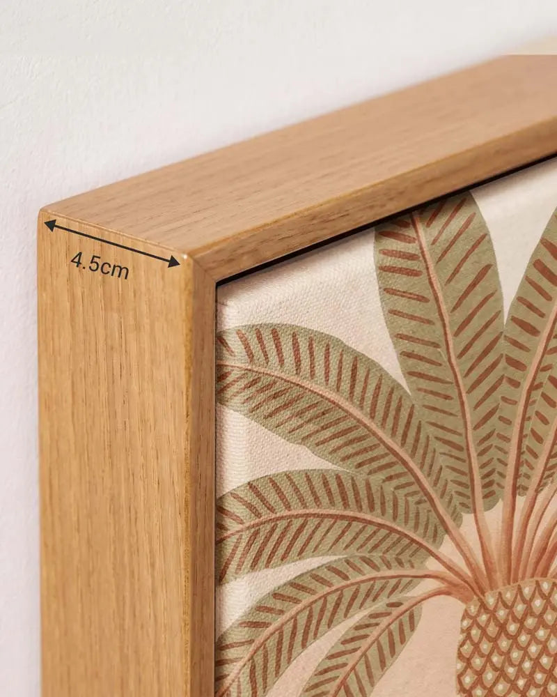 Desert Oasis Canvas in Solid Pine Floating Frame