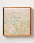 Desert Palms Canvas in Solid Pine Floating Frame