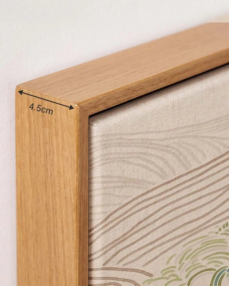 Desert Palms Canvas in Solid Pine Floating Frame