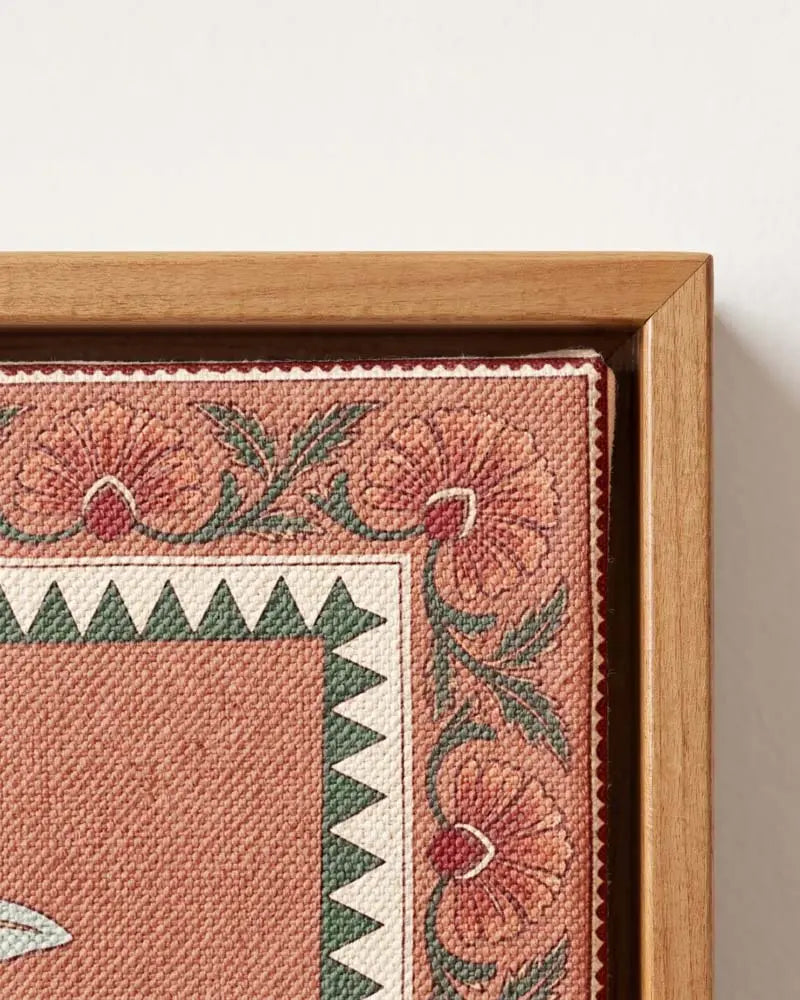 Heritage Bloom Canvas in Solid Pine Floating Frame