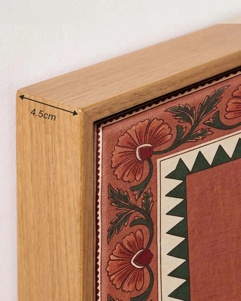 Heritage Bloom Canvas in Solid Pine Floating Frame