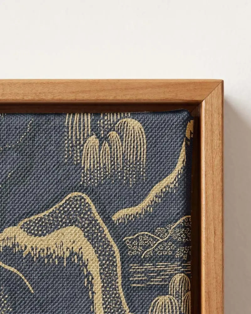 Midnight Peaks Canvas in Solid Pine Floating Frame
