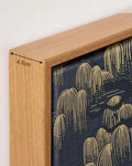 Midnight Peaks Canvas in Solid Pine Floating Frame