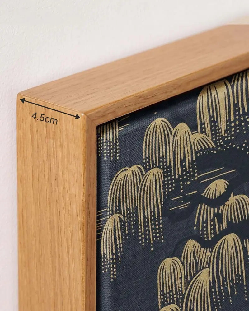 Midnight Peaks Canvas in Solid Pine Floating Frame