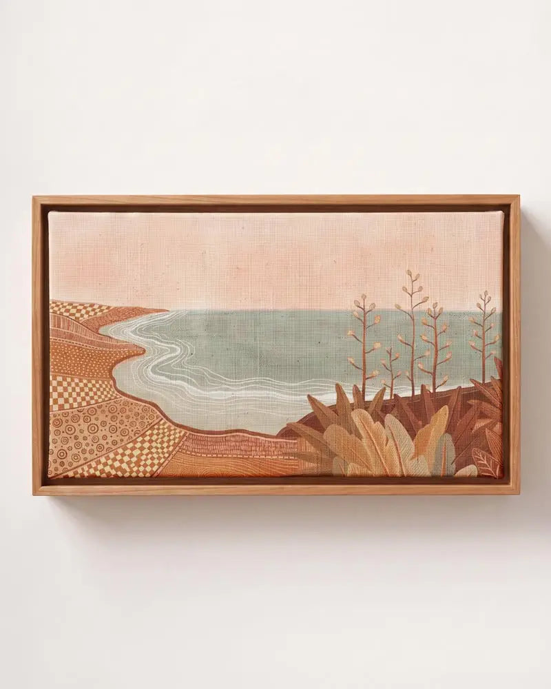 River Valley Canvas Print  Pine | Floating Frame | Wall Art