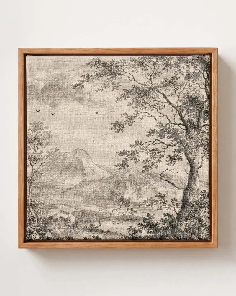 The Quiet Valley Canvas in Solid Pine Floating Frame