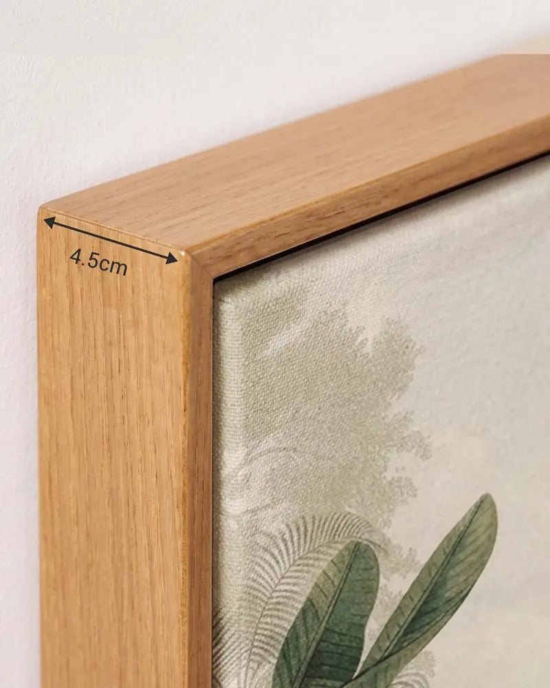 Tropical Whispers Canvas in Solid Pine Floating Frame