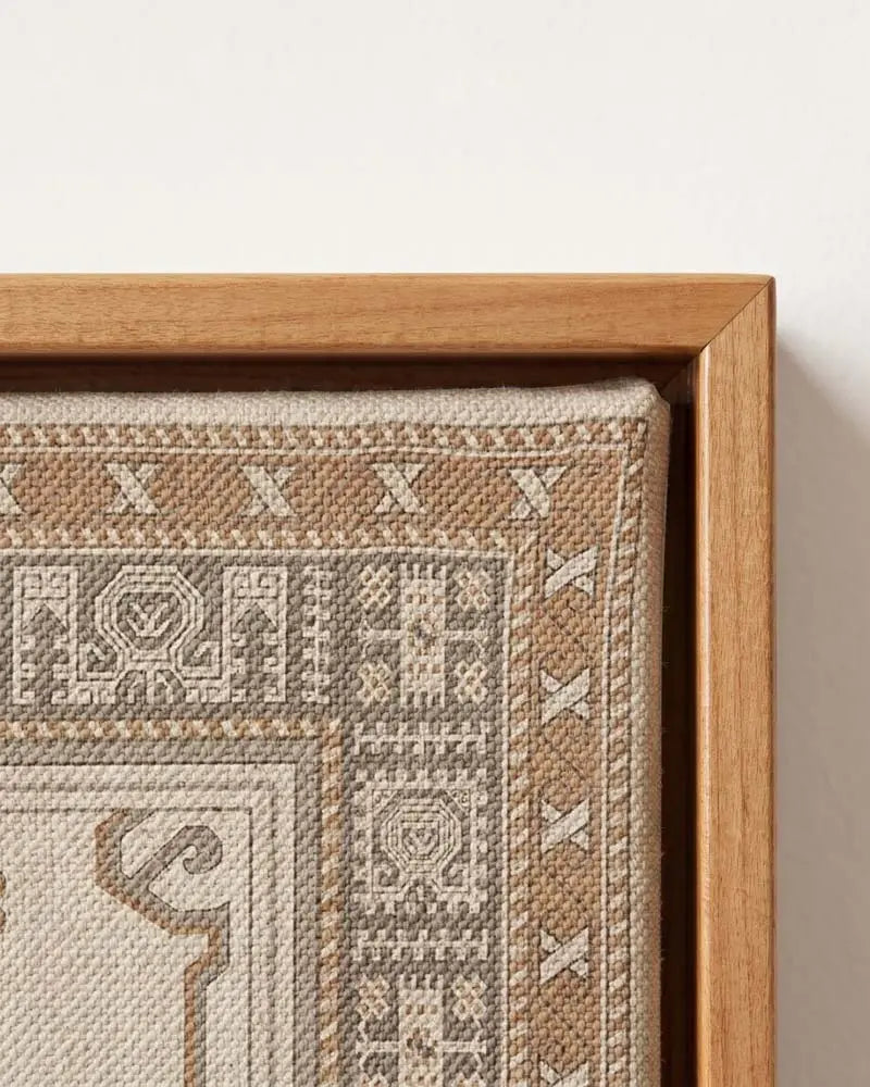 Woven Heritage Canvas in Solid Pine Floating Frame