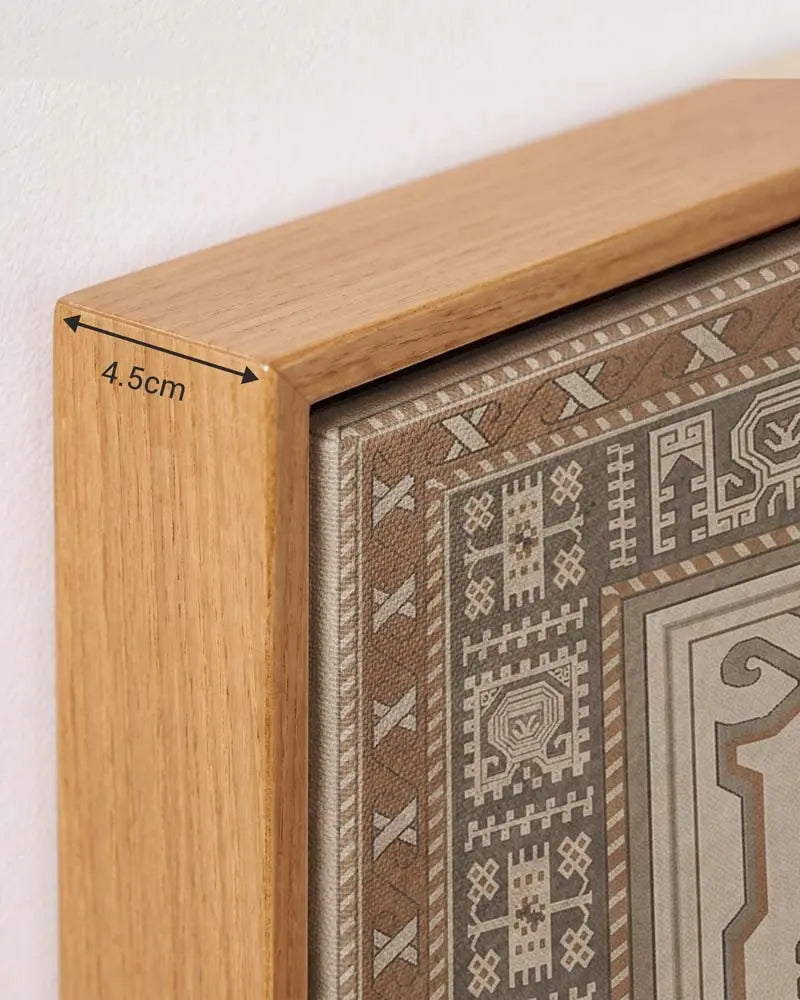 Woven Heritage Canvas in Solid Pine Floating Frame