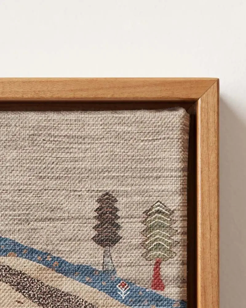 Curated Folk Canvas in Solid Pine Floating Frame