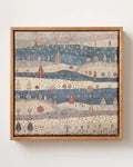 Serene River Canvas in Solid Pine Floating Frame