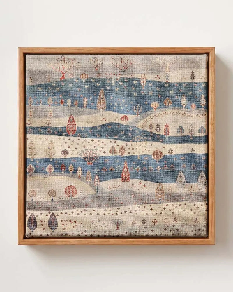 Serene River Canvas in Solid Pine Floating Frame