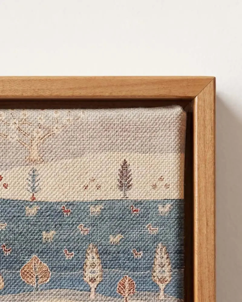 Serene River Canvas in Solid Pine Floating Frame