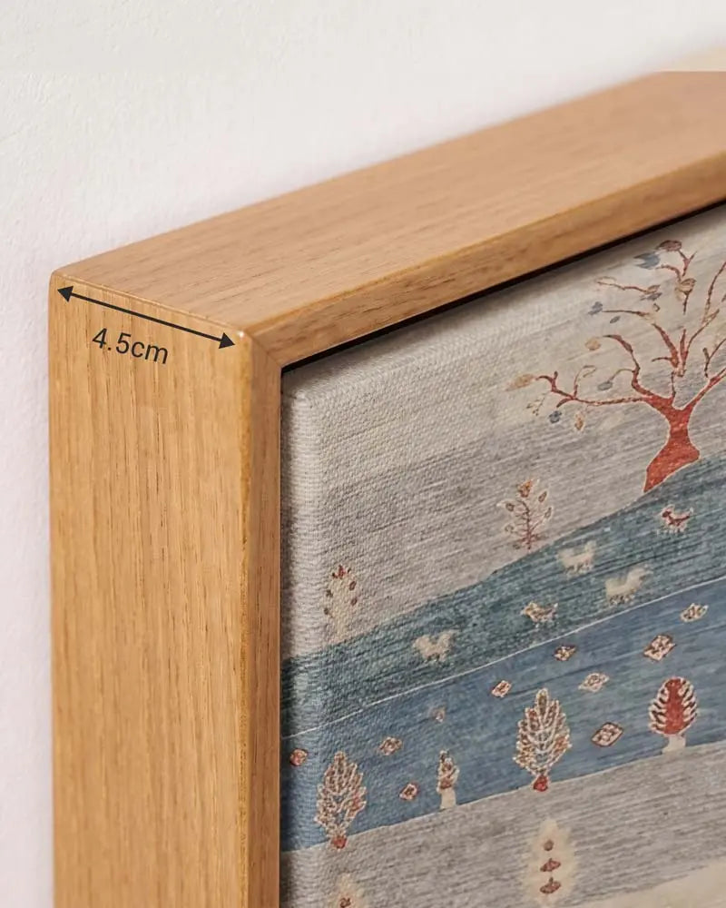 Serene River Canvas in Solid Pine Floating Frame